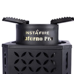 InstaFire Inferno Pro stove closeup of stove top
