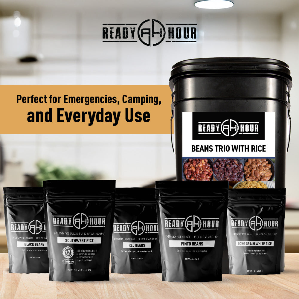 Ready Hour Beans Trio With Rice Kit  (100 servings, 14 pk.)