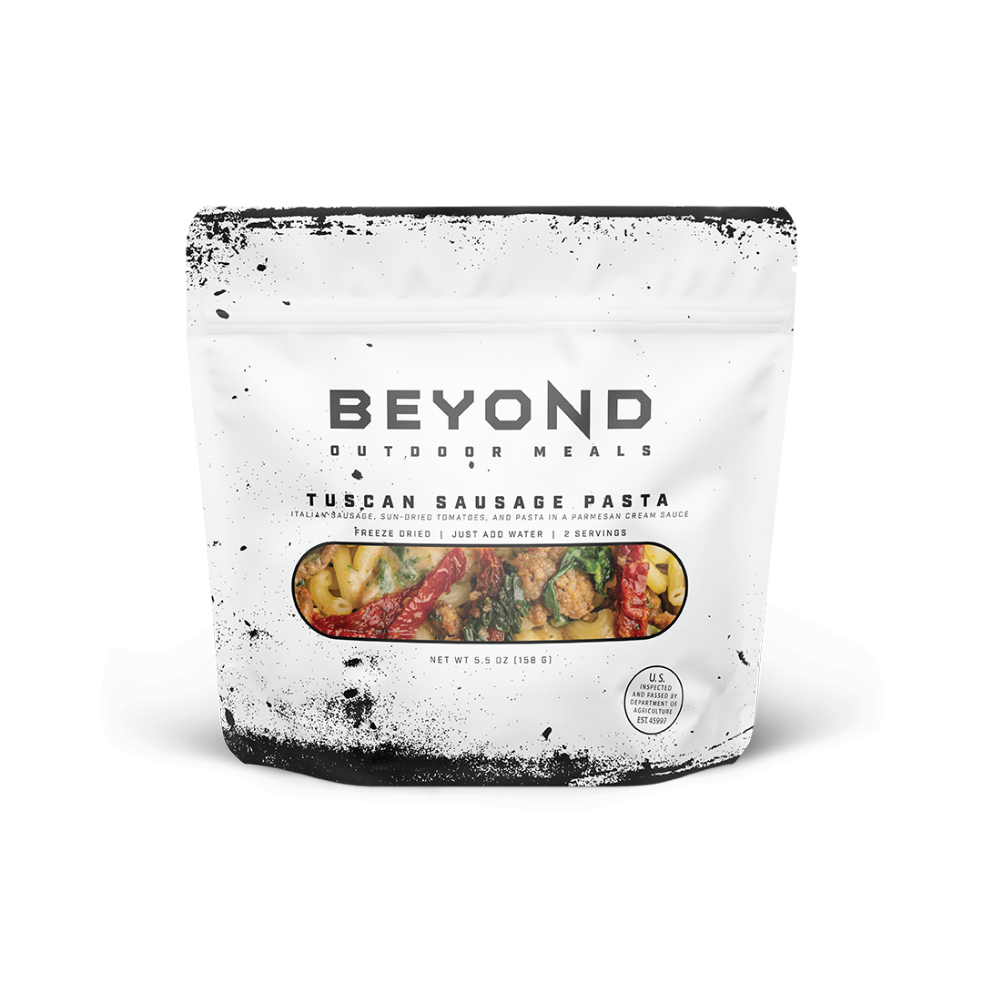 Tuscan Sausage Pasta Pouch by Beyond Outdoor Meals (2 servings, 710 calories)