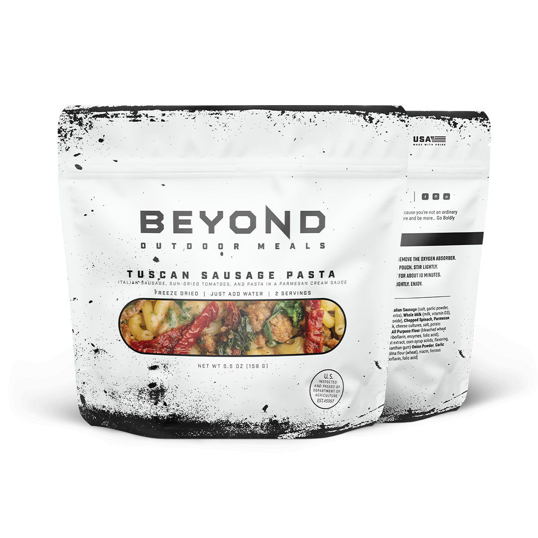 Tuscan Sausage Pasta Pouch by Beyond Outdoor Meals (2 servings, 710 calories)