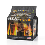 InstaFire Bag of fire Packaging on white background.