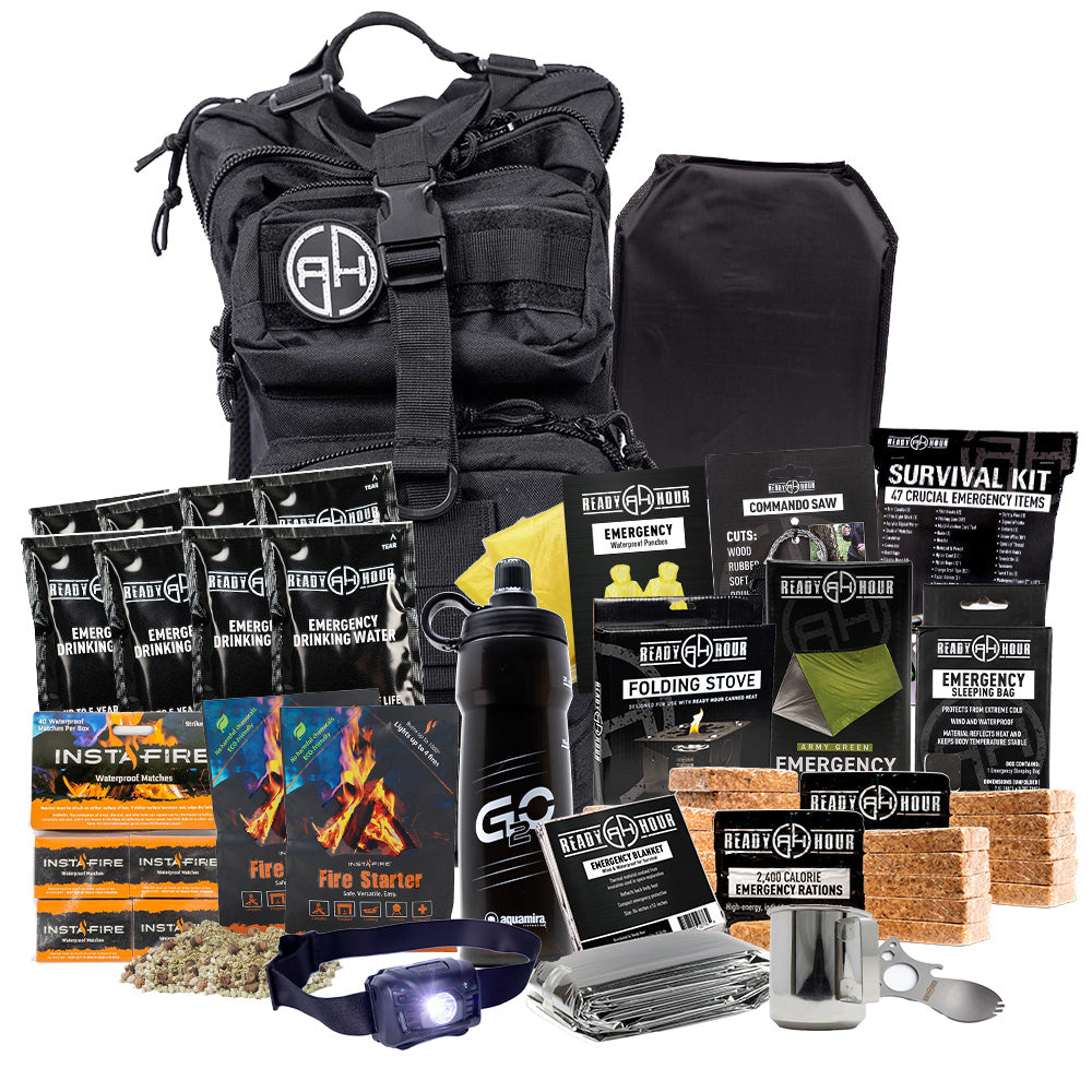 Go Bag with Ballistic Panel by Ready Hour – Camping Survival