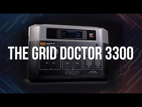 Grid Doctor 3300 Solar Generator System Now with built-in EMP Protection! (Waterproof 200W Panel Included FREE)