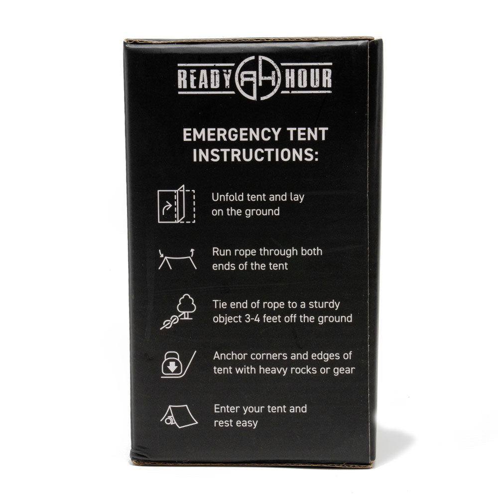 Army Green Nylon Emergency Tent with Survival Whistle by Ready Hour