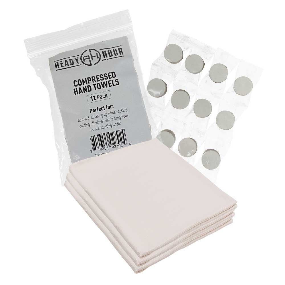 Compressed Disposable Hand Towels - 12/pkg