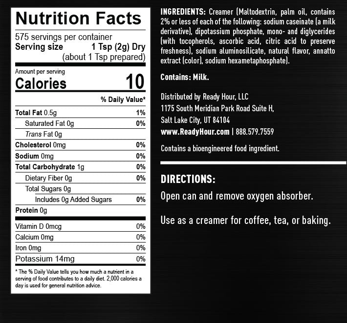 Ready Hour Coffee Creamer #10 Can (575 servings)