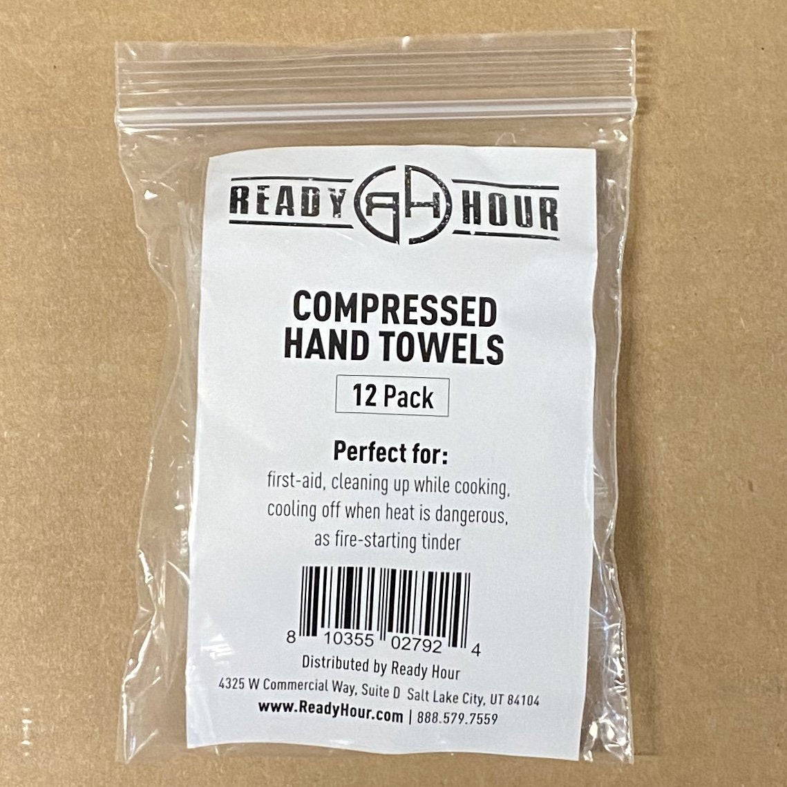 Compressed Disposable Hand Towels - 12/pkg - Camping Survival
