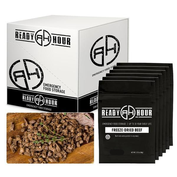 Freeze-Dried Beef Case Pack (24 servings, 6 pk.) ready hour