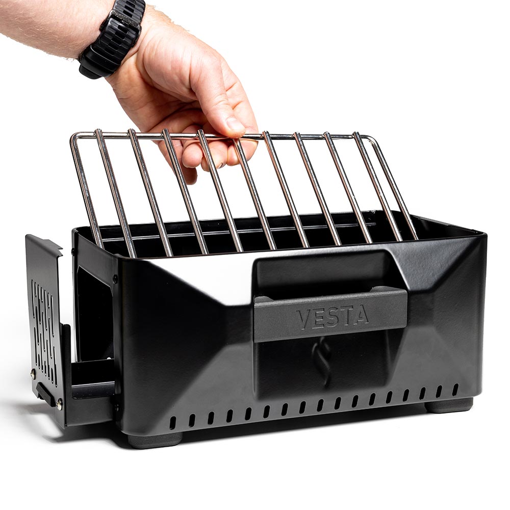 VESTA Self-Powered Indoor Space Heater & Stove by InstaFire + Canned Heat & Cooking Fuel (3-Pack)