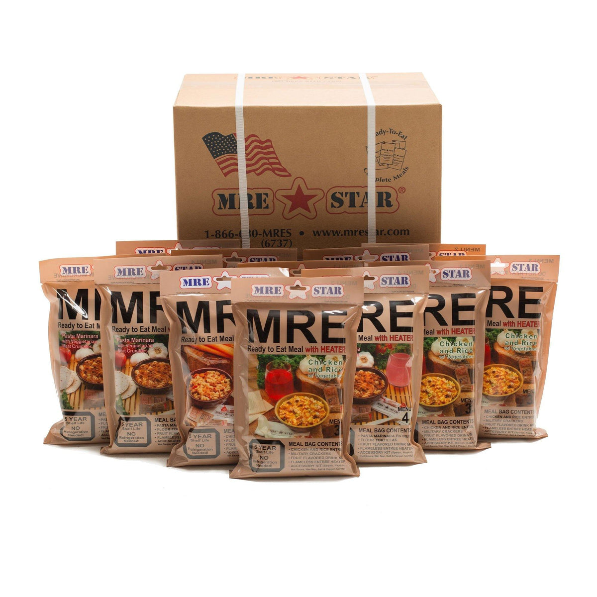 12 Complete Meal MRE Food Supply