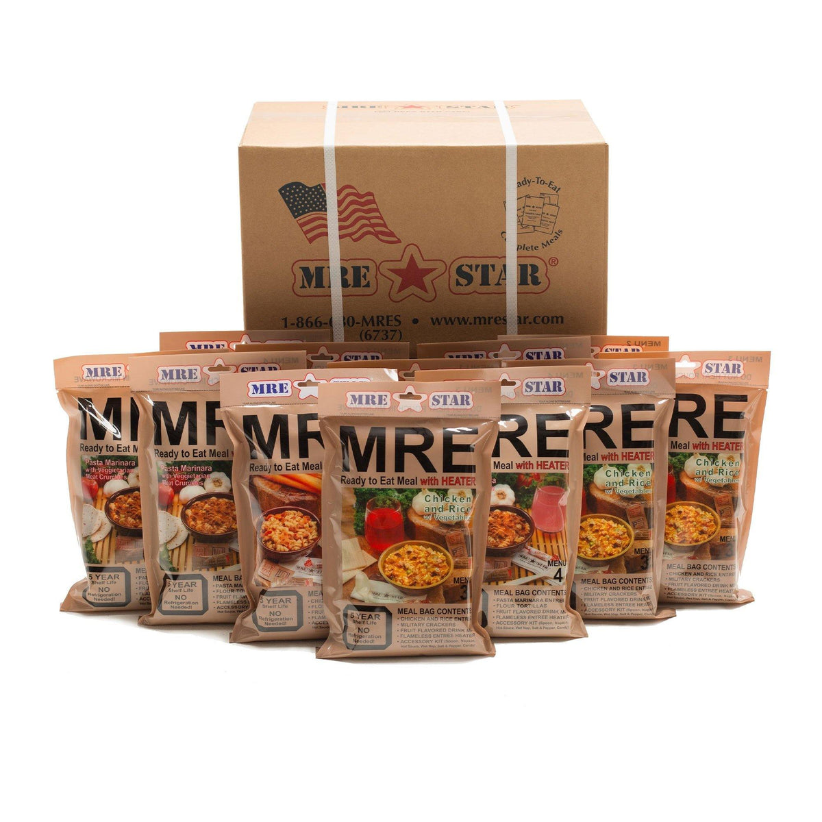 12 Complete Meal MRE Food Supply Camping Survival