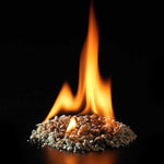 Flame burning from InstaFire Fire Starter pellets 