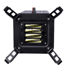 InstaFire Inferno Pro stove closeup bottom view with batteries set in battery pack