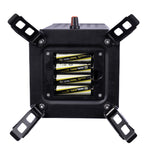 InstaFire Inferno Pro stove closeup bottom view with batteries set in battery pack