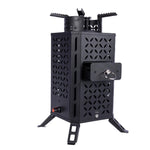 nstaFire Inferno Pro stove with front door open revealing inner chamber