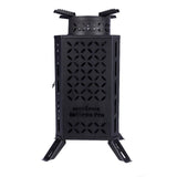 InstaFire Inferno Pro stove with extended legs, front view