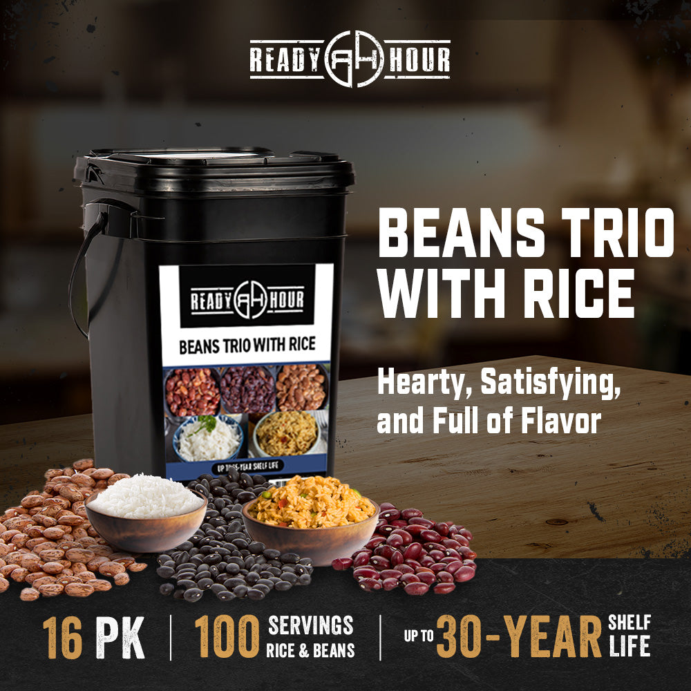 Ready Hour Beans Trio With Rice Kit  (100 servings, 14 pk.)