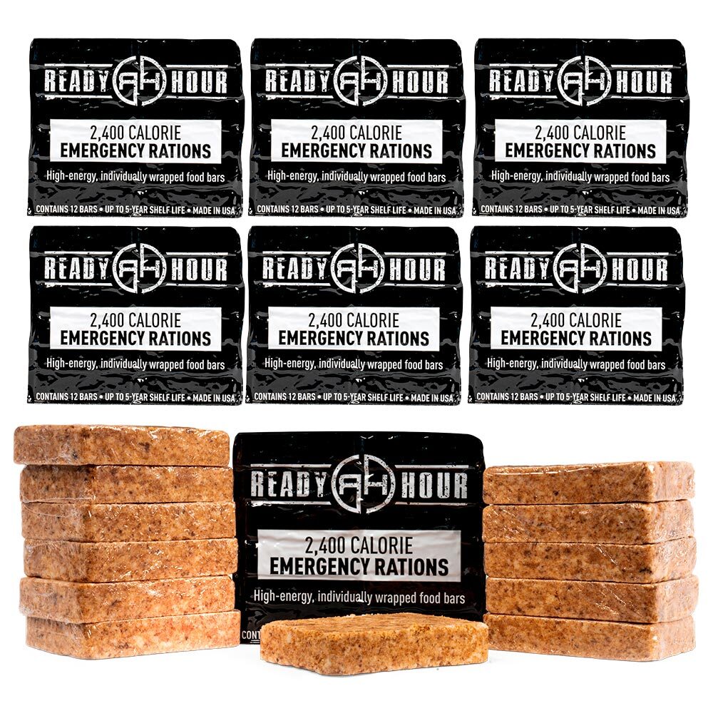 Emergency Food Ration Bars - 7 Pack - 2,400 Calories Each (Checkout Special Deal)