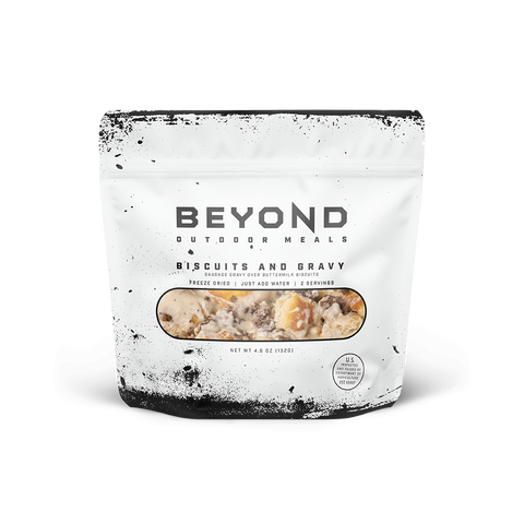 Biscuits & Gravy Pouch by Beyond Outdoor Meals (2 servings, 710 calories)