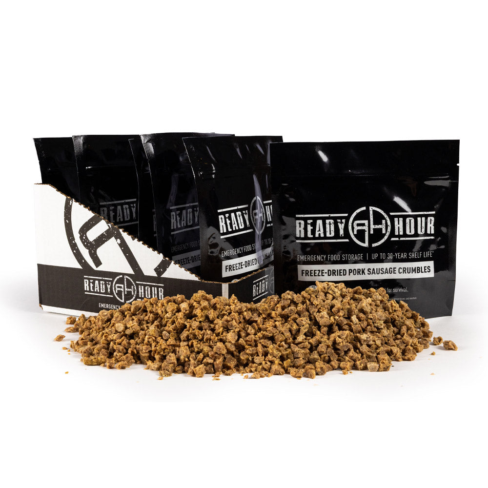 Freeze-Dried Pork Sausage Crumbles Case Pack