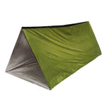 Army Green Nylon Emergency Tent with Survival Whistle by Ready Hour