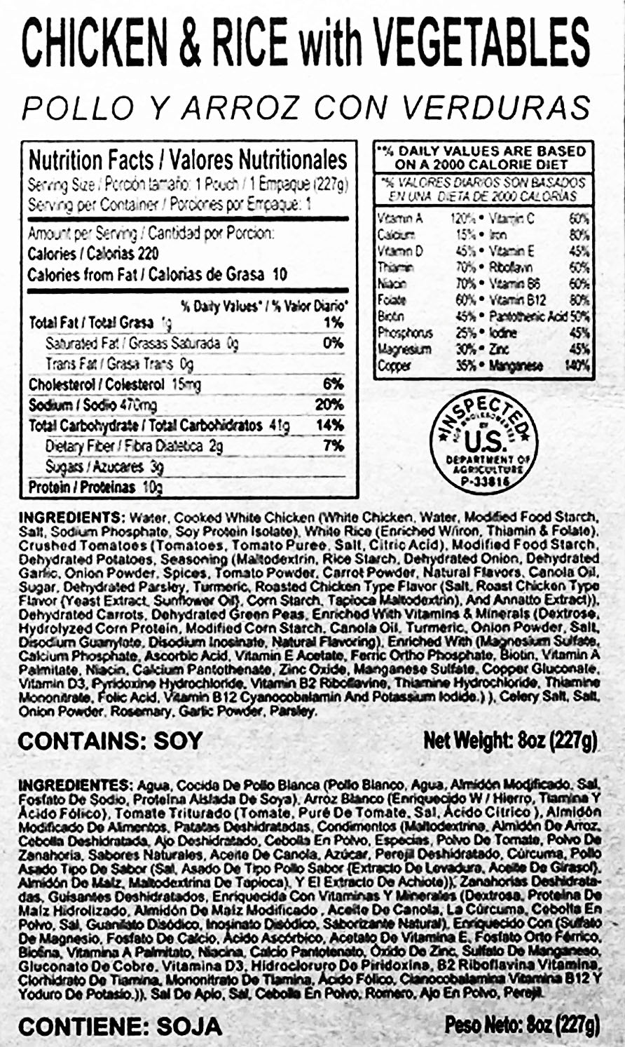 12 Complete Meal MRE Food Supply