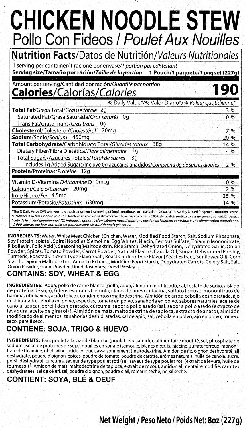 12 Complete Meal MRE Food Supply