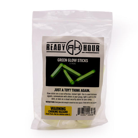 Four Pack 4" Green Light Glow Sticks by Ready Hour