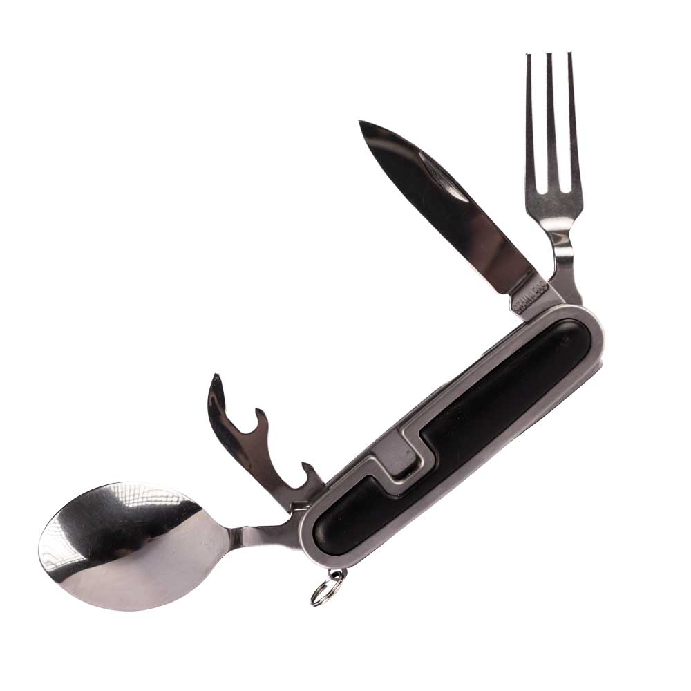 Camper's Knife with Fork and Spoon