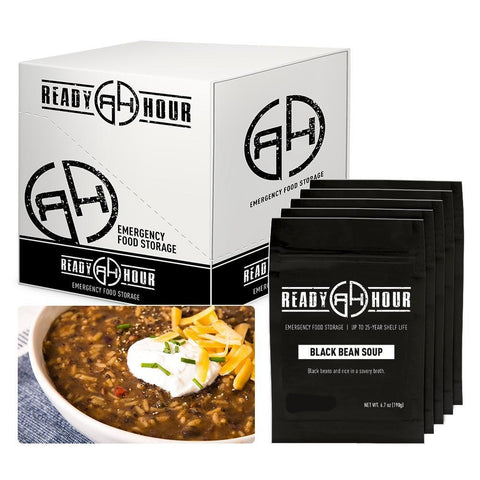 Ready Hour Black Bean Soup Case Pack (20 servings, 5 pk.) camping survival