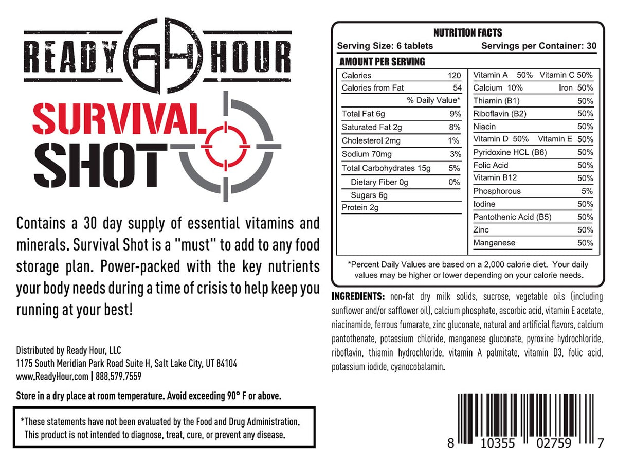 Survival Shot Emergency Survival Food Supplement Camping Survival