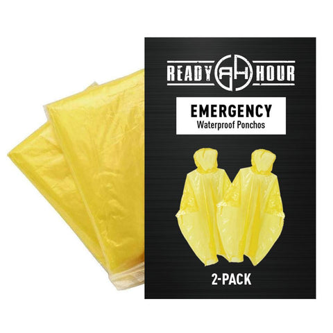 Emergency Poncho (2-pack) by Ready Hour - Camping Survival